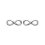 Boucles d'oreilles clous puces symbole infini 10 mm - Lou - argent 925 rhodié