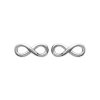 Boucles d'oreilles clous puces symbole infini 10 mm - Lou - argent 925 rhodié