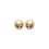 Boucles d'oreilles puces boules 6 mm femme perles plaqué or jaune 750 tiges