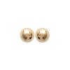 Boucles d'oreilles puces boules 6 mm femme perles plaqué or jaune 750 tiges