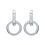 Boucles d'oreilles puces clous rondes 10 mm - Ania - argent 925 rhodié - zircons
