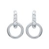 Boucles d'oreilles puces clous rondes 10 mm - Ania - argent 925 rhodié - zircons