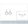 Boucles d'oreilles puces clous rondes 10 mm - Ania - argent 925 rhodié - zircons