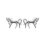 Boucles d'oreilles clous tiges chevaux de dressage 9 mm - Romy - argent 925