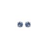 Boucles d'oreilles tige puces clous 3 mm - Lena - argent massif - cristal bleu