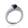 Bague argent massif 925 rhodié et oxyde de zirconium micro serti