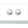 Boucles d'oreilles puces femme imitation Perles 12 mm Plaqué Or 750 tiges