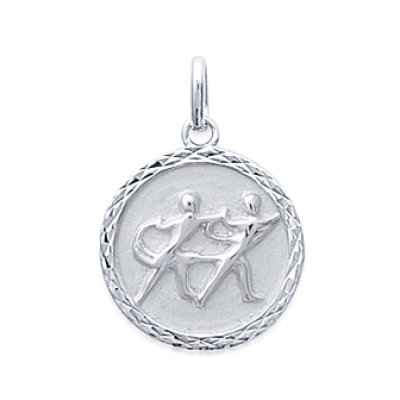 Pendentif argent massif 925 rhodié