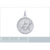 Pendentif argent massif 925 rhodié