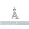 Pendentif argent massif 925 rhodié et oxyde de zirconium