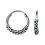 Créoles tribales ethniques 18mm homme ou femme en argent massif