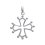Pendentif Croix Occitane argent massif 925 homme 20mm x 20mm
