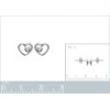 Boucles d'oreilles enfant puces coeur 6 mm - Elea - argent rhodié - zirconium