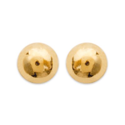 Boucles d'oreilles puces boules 2 mm plaqué or jaune 750
