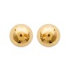 Boucles d'oreilles puces boules 2 mm plaqué or jaune 750