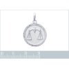 Pendentif argent massif 925 rhodié