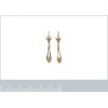 Boucles d'oreilles pendantes Plaqué Or 750 femme crochets 32mm x 5mm