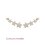 Boucles contours d'oreilles Plaqué Or bicolore Etoiles zircons sertis 20mm x 7mm
