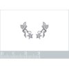 Boucles d'oreilles puces fée étoile 14 mm - Sana - argent 925 rhodié - zircons