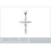 Pendentif argent massif 925 rhodié et oxyde de zirconium