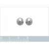 Boucles d'oreilles 8 mm boules puces clous - Leonie - argent massif 925 rhodié