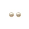 Boucles d'oreilles 5 mm puces clous - Chiara - argent massif - imitation perle