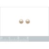 Boucles d'oreilles 5 mm puces clous - Chiara - argent massif - imitation perle