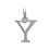 Pendentif initiale lettre "Y" majuscule 12mm en argent massif 925 pour homme