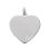 Pendentif coeur avec inscription love femme 28mm x 26mm argent massif 925 rhodié