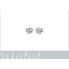 Puces d'oreilles 5 mm clous - Solene - argent 925 rhodié - zircon transparent