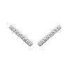 Boucles d'oreilles puces barres 12 mm - Audrey - argent 925 rhodié - zirconium