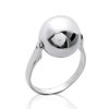 Bague argent massif 925 rhodié