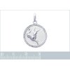 Pendentif argent massif 925 rhodié