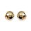 Boucles d'oreilles puces boules dorées 8 mm Plaqué Or jaune 750 femme