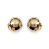 Boucles d'oreilles puces boules 8 mm plaqué or jaune 750