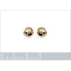 Boucles d'oreilles puces boules dorées 8 mm Plaqué Or jaune 750 femme