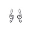 Boucles d'oreilles clous puces clé de sol 12 mm - Melina - argent massif 925