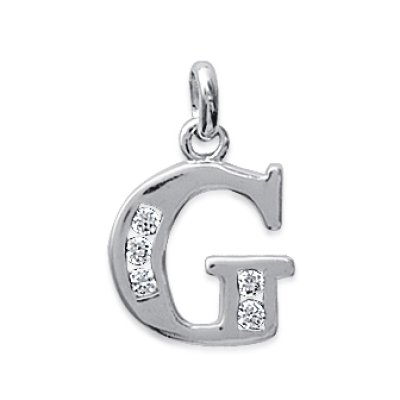 Pendentif argent massif 925 rhodié et oxyde de zirconium