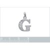 Pendentif argent massif 925 rhodié et oxyde de zirconium