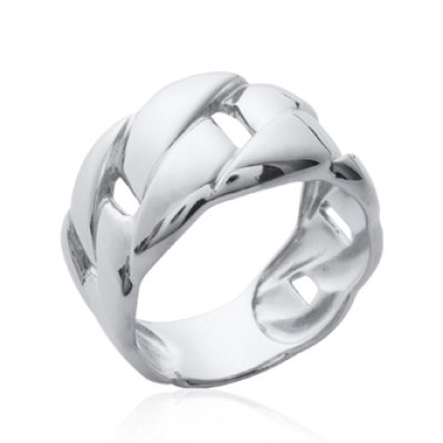 Bague argent massif 925 rhodié