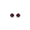 Boucles d'oreilles clous puces femme 4 mm - Anna - argent massif - cristal rouge