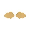 Boucles d'oreilles puces nuage 5 mm pour enfant plaqué or jaune 750