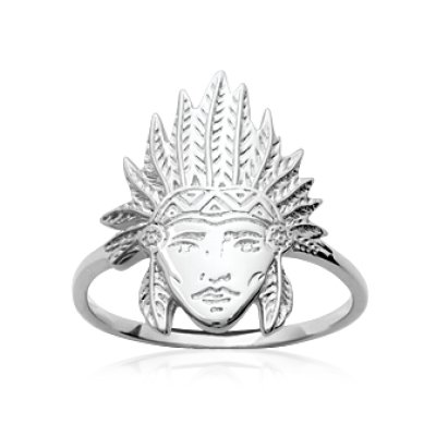 Bague argent massif 925 rhodié