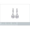 Boucles d'oreilles pendantes clous 19 mm - Bianca - argent 925 rhodié - zircons