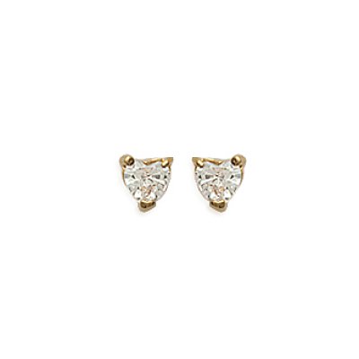 Clous d'oreilles plaqué or 4 mm et oxyde de zirconium