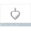 Pendentif argent massif 925 rhodié et oxyde de zirconium