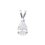 Pendentif argent massif 925 goutte oxyde de zirconium 15mm x 5mm