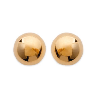 Boucles d'oreilles plaqué or 750 puces boules 4mm