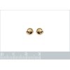 Boucles puces d'oreilles boule 4mm Plaqué Or jaune 750