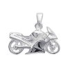 Pendentif argent massif 925 rhodié